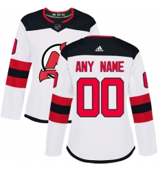 Men Women Youth Toddler White Jersey - Customized Adidas New Jersey Devils Away  II