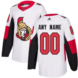 Men Women Youth Toddler White Jersey - Customized Adidas Ottawa Senators Away