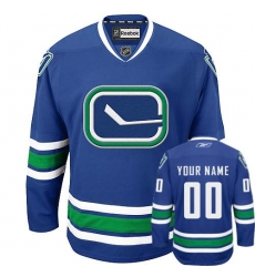 Men Women Youth Toddler Royal Blue Jersey - Customized Reebok Vancouver Canucks New Third