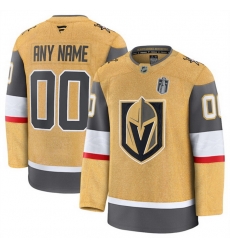 Men Vegas Golden Knights Custom Gold 2026 Stanley Cup Final Patch Home Stitched Hockey Jersey