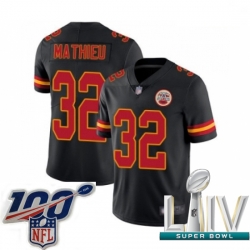 2020 Super Bowl LIV Youth Kansas City Chiefs #32 Tyrann Mathieu Limited Black Rush Vapor Untouchable Football Jersey