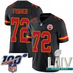 2020 Super Bowl LIV Youth Nike Kansas City Chiefs #72 Eric Fisher Limited Black Rush Vapor Untouchable NFL Jersey