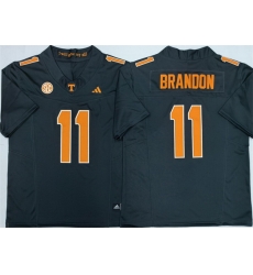 Men Tennessee Volunteers  11 Faizon Brandon Black 2026 F U S E  Stitched Jersey