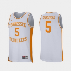 Men Tennessee Volunteers Admiral Schofield White Retro Performance College Basketball Jersey