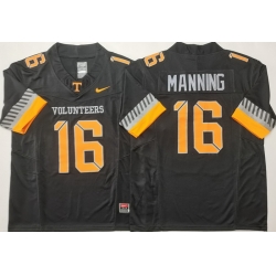 Men Tennessee Volunteers Black #16 Peyton Manning White F U S E Stitched NCAA Jersey Men Tennessee Volunteers Black #16 Peyton Manning White F U S E Stitched NCAA Jersey