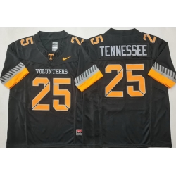 Men Tennessee Volunteers Black #25 Anthracite Tennessee White F U S E Stitched NCAA Jersey Men Tennessee Volunteers Black #25 Anthracite Tennessee White F U S E Stitched NCAA Jersey