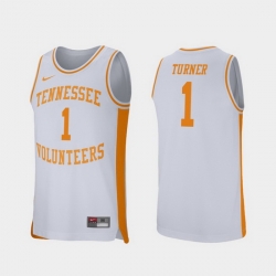 Men Tennessee Volunteers Lamonte Turner White Retro Performance College Basketball Jersey