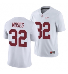 Alabama Crimson Tide Dylan Moses White College Football Men's Game Jersey