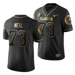 Alabama Crimson Tide Evan Neal Black Golden Edition Men'S Jersey