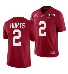 Alabama Crimson Tide Jalen Hurts Crimson 2021 Rose Bowl Champions College Football Playoff College Football Playoff Jersey