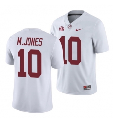 Alabama Crimson Tide Mac Jones Game White College Football Jersey