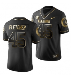 Alabama Crimson Tide Thomas Fletcher Black Golden Edition Men'S Jersey