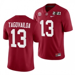 Alabama Crimson Tide Tua Tagovailoa Crimson 2021 Rose Bowl Champions College Football Playoff College Football Playoff Jersey