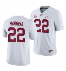 NCAA Football Alabama Crimson Tide Najee Harris White 2019 Away Game Jersey