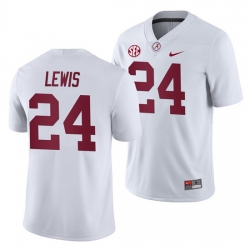 NCAA Football Alabama Crimson Tide Terrell Lewis White 2019 Away Game Jersey