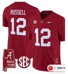 Alabama Crimson Tide Red Stitched Jersey Russell #3