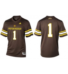 Men Western Michigan Broncos 1 Brown Stitched Football Jersey Men Western Michigan Broncos 1 Brown Stitched Football Jersey