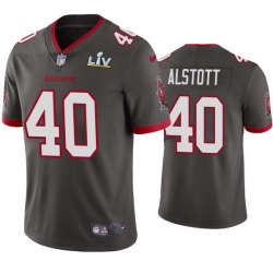 Men Mike Alstott Buccaneers Pewter Super Bowl Lv Vapor Limited Jersey