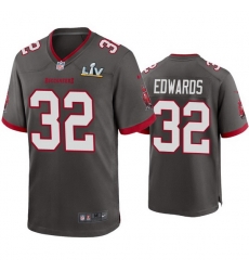 Men Mike Edwards Buccaneers Pewter Super Bowl Lv Game Jersey