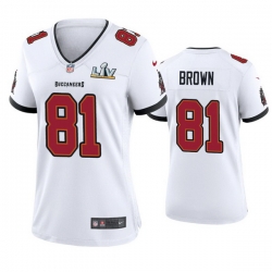 Women Antonio Brown Buccaneers White Super Bowl Lv Game Jersey