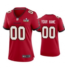 Women Custom Buccaneers Red Super Bowl Lv Game Jersey