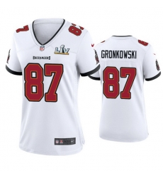 Women Rob Gronkowski Buccaneers White Super Bowl Lv Game Jersey