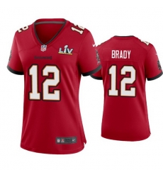 Women Tom Brady Buccaneers Red Super Bowl Lv Game Jersey