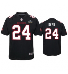 Youth Carlton Davis Buccaneers Black Super Bowl Lv Game Fashion Jersey