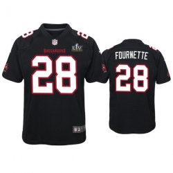 Youth Leonard Fournette Buccaneers Black Super Bowl Lv Game Fashion Jersey