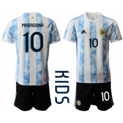 Kids Argentina Short Soccer Jerseys 027