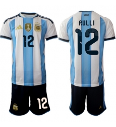 Argentina 2026 FIFA World Cup Soccer Jersey White #12 RULLI Argentina 2026 FIFA World Cup Soccer Jersey White #12 RULLI