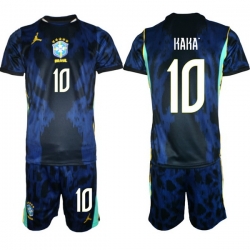 Youth Brazil 2026 FIFA World Cup Blue Away Soccer Jersey KAKA #10