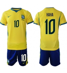 Youth Brazil 2026 FIFA World Cup Yellow Home Soccer Jersey KAKA #10 Youth Brazil 2026 FIFA World Cup Yellow Home Soccer Jersey KAKA #10
