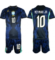 Men Brazil 2026 FIFA World Cup Blue Away Soccer Jersey NEYMAR JR #10