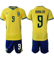 Men Brazil 2026 FIFA World Cup Yellow Home Soccer Jersey RONALDO #9 Men Brazil 2026 FIFA World Cup Yellow Home Soccer Jersey RONALDO #9