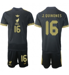 Men Mexico 2025 Soccer Jerseys BlackGold #16 J.QUINONES