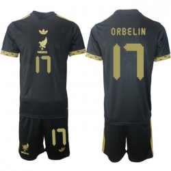 Men Mexico 2025 Soccer Jerseys BlackGold #17 ORBELIN