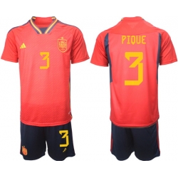 Men FIFA 2022 Spain Soccer Jersey 020