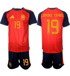 Spain 2026 FIFA World Cup Soccer Jersey Red #19 LAMINE YAMAL