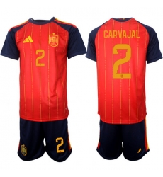 Spain 2026 FIFA World Cup Soccer Jersey Red #2 CARVAJAL