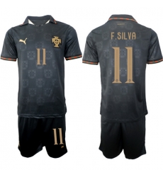 Portugal 2026 FIFA World Cup Soccer Jersey Black #11 F.SILVA Portugal 2026 FIFA World Cup Soccer Jersey Black #11 F.SILVA