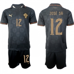 Portugal 2026 FIFA World Cup Soccer Jersey Black #12 JOSE SA