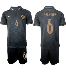 Portugal 2026 FIFA World Cup Soccer Jersey Black #6 PALHINHA Portugal 2026 FIFA World Cup Soccer Jersey Black #6 PALHINHA