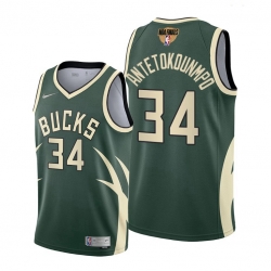 bucks giannis antetokounmpo green 2021 nba playoffs jersey