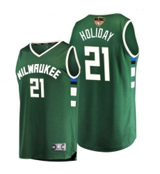 bucks jrue holiday green 2021 nba finals bound replica jersey