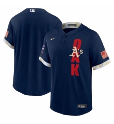 Men's Oakland Athletics Blank Nike Navy 2021 MLB All-Star Game Replica Jersey