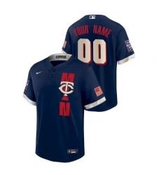 Men's Minnesota Twins Custom #00 Navy 2021 MLB All-Star Game Jersey