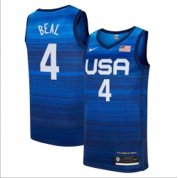 Men's USA Team Bradley Beal Away Blue 2021 Tokyo Olympics Jersey II