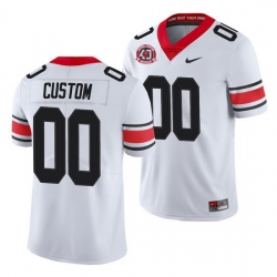 Georgia Bulldogs Custom White 40th Anniversary College Football Jersey