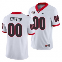 Georgia Bulldogs Custom White Away Men'S Jersey